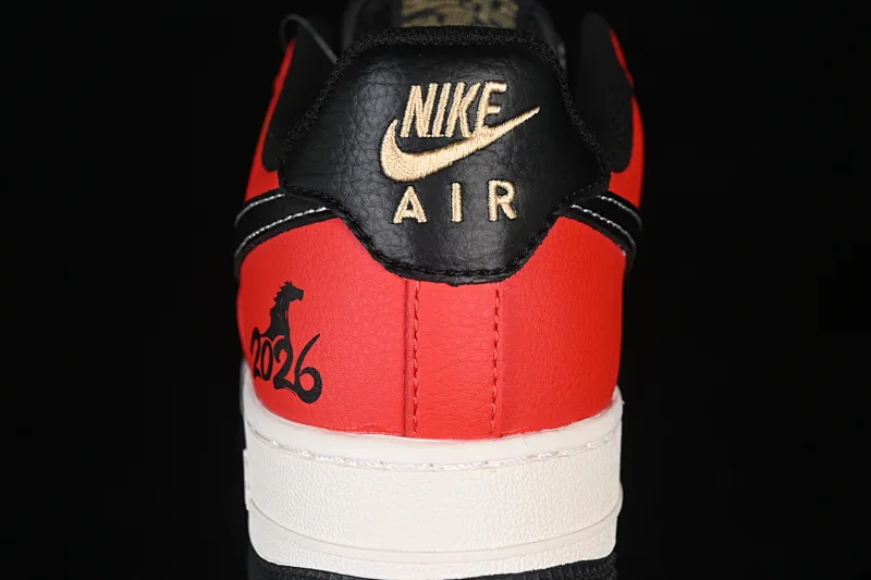 All categories Nk Air Force 1 Air Force series Nk Air Force 1 Low Air Force low top Nike Air Force 1'07 Low Year of the Horse limited edition Xiangyunmi black and red Air Force 1 low top casual sneakers MZ9588-818